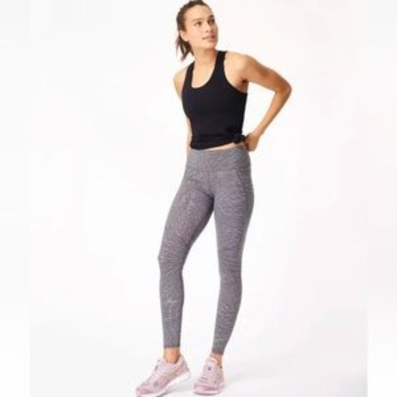 SWEATY BETTY The Power 7/8 Moonrock Purple Palm Workout Legging Size XS - Picture 2 of 5